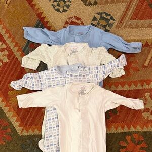 Set of 4x Magnetic Me 6-9m Cotton Pajamas - Blue, White, Cream, Elephant
